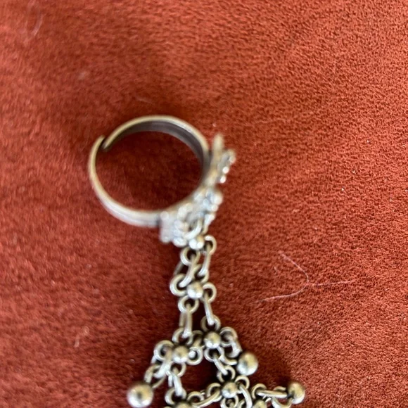 Free People Silver Hand Chain Bracelet - Picture 3 of 5